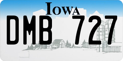 IA license plate DMB727