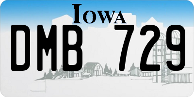 IA license plate DMB729