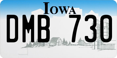 IA license plate DMB730