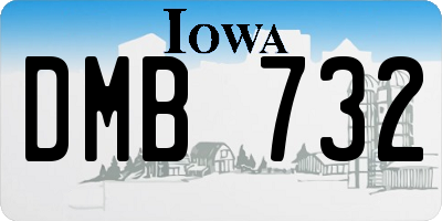 IA license plate DMB732