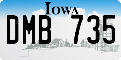 IA license plate DMB735