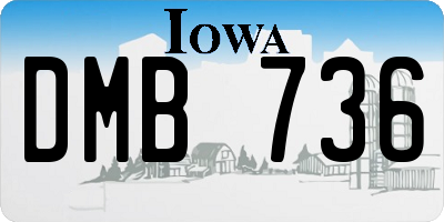IA license plate DMB736