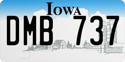 IA license plate DMB737