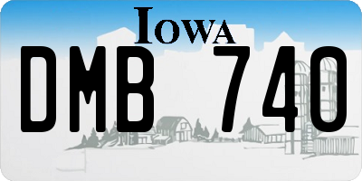 IA license plate DMB740
