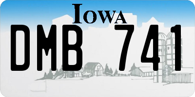 IA license plate DMB741