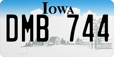 IA license plate DMB744