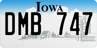 IA license plate DMB747