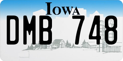 IA license plate DMB748