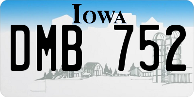 IA license plate DMB752