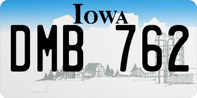 IA license plate DMB762