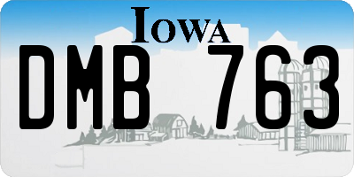 IA license plate DMB763