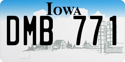 IA license plate DMB771
