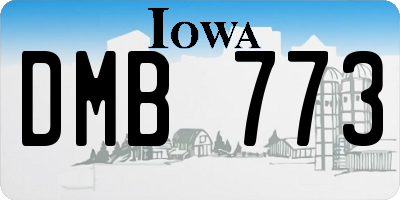 IA license plate DMB773
