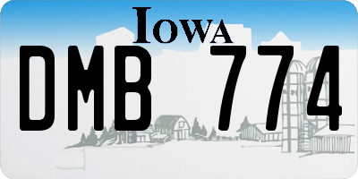 IA license plate DMB774