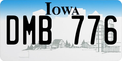 IA license plate DMB776