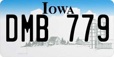IA license plate DMB779