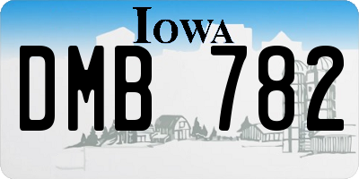 IA license plate DMB782