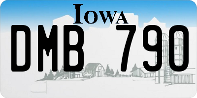 IA license plate DMB790