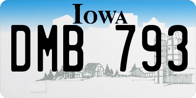IA license plate DMB793