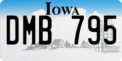 IA license plate DMB795