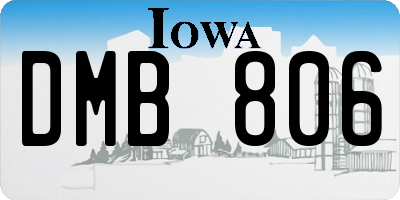IA license plate DMB806