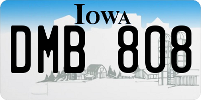 IA license plate DMB808