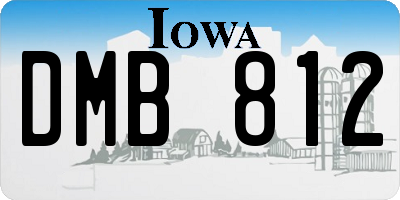 IA license plate DMB812