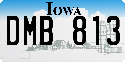 IA license plate DMB813