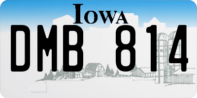 IA license plate DMB814