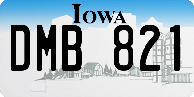 IA license plate DMB821