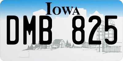 IA license plate DMB825