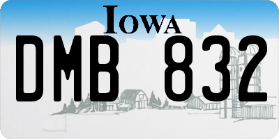 IA license plate DMB832