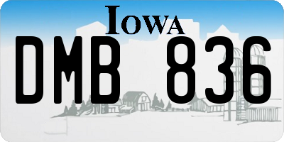 IA license plate DMB836