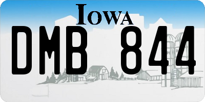IA license plate DMB844