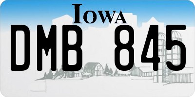 IA license plate DMB845