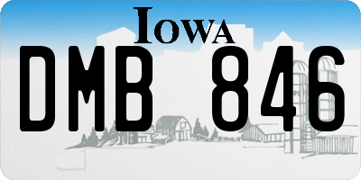 IA license plate DMB846