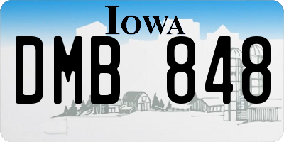 IA license plate DMB848