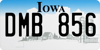 IA license plate DMB856