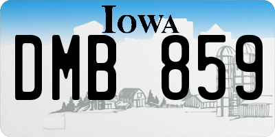 IA license plate DMB859