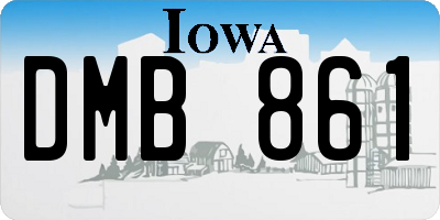 IA license plate DMB861