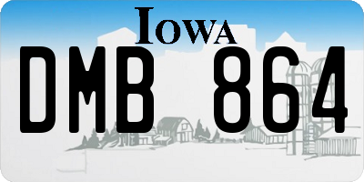 IA license plate DMB864