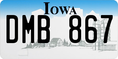 IA license plate DMB867