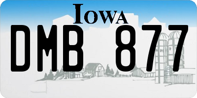 IA license plate DMB877