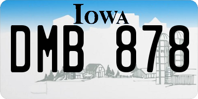 IA license plate DMB878