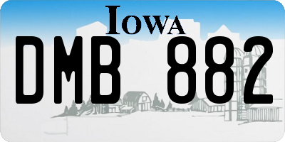 IA license plate DMB882