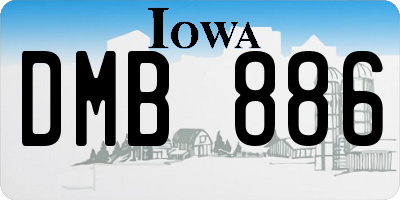IA license plate DMB886