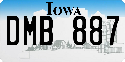 IA license plate DMB887