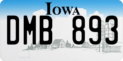 IA license plate DMB893