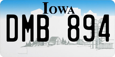 IA license plate DMB894