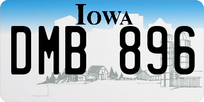 IA license plate DMB896